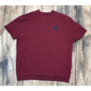 Project Rock Under Armour Sweatshirt Loose Medium  Short Sleeve Cutoff Fleece .